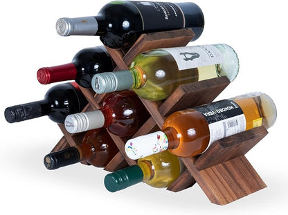 Rustic State Alella Countertop Wood Wine Rack - Image 2