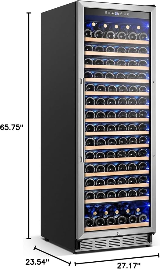 Wine Fridge Freestanding, 173 Bottles 24 Inch Wine Cooler Refrigerator - Image 9