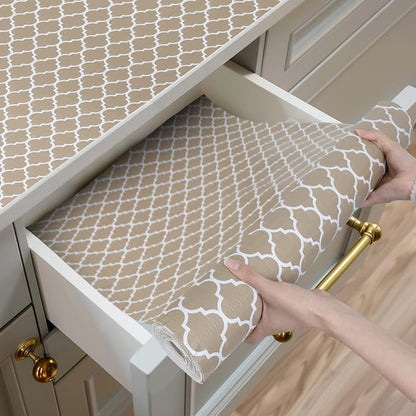 Shelf and Drawer Liner for Kitchen Cabinets Non-Adhesive, Strong Grip Non-Slip by Shinlendid