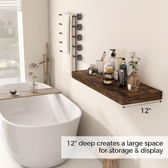 30 Inch Floating Shelves, 12 Inch Deep Floating Shelf - Image 4