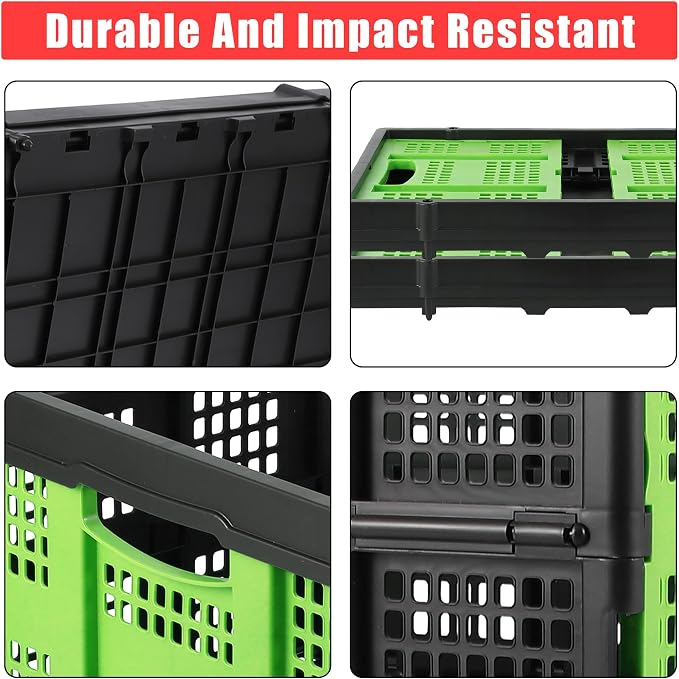55L Collapsible Crates for Storage, Stackable & Collapsible Milk Crates - Image 6