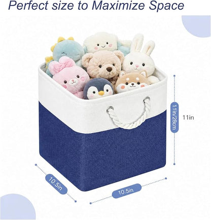 Cube Storage Bins, Collapsible Fabric Storage Cubes Bins, 11 Inch Cube Storage - Image 2