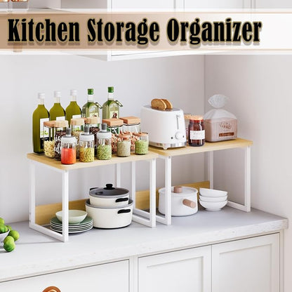 MARTY Countertop Organizer, 17.1"x12.4", Cabinet Organizer Microwave Stand | - Image 2