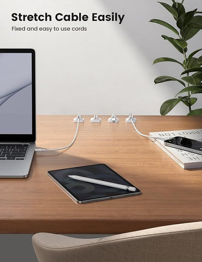5Pack Cord Holder Clips, Desk Organizer Accessories- Lamicall Cable Holder - Image 4