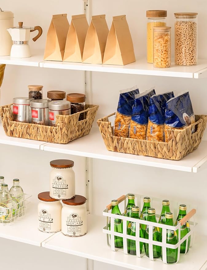 StorageWorks Wicker Basket for Pantry Organizers and Storage, Stackable Water - Image 7