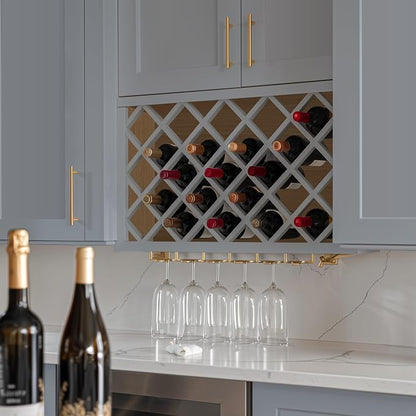 Solid Wood RTA Wine Bottle Rack Wall Cabinet - Image 2
