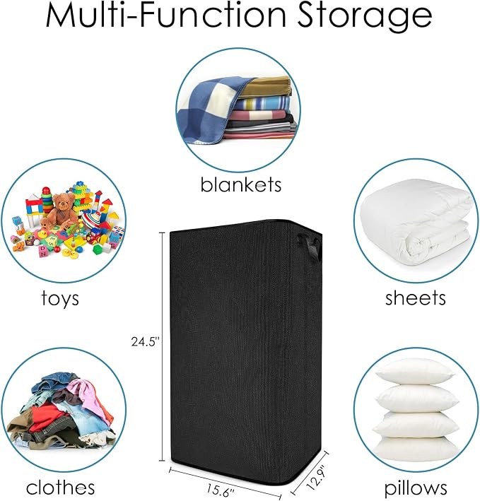 SNIGJAT Large Laundry Hamper, Tall Laundry Hamper - Image 6