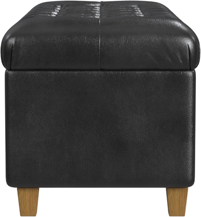 HomePop 40" Button Tufted Storage Bench - Image 6