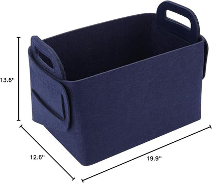 Storage Basket Felt Storage Bin Collapsible& Convenient Box Organizer - Image 8