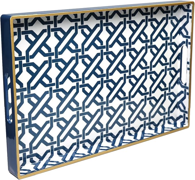 Spsyrine White Serving Tray, Plastic Marbling Tray by Spsyrine