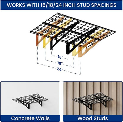 FLEXIMOUNTS 2x3ft Garage Shelving Wall-Mounted, Holds Up to 200 lbs, Garage - Image 6