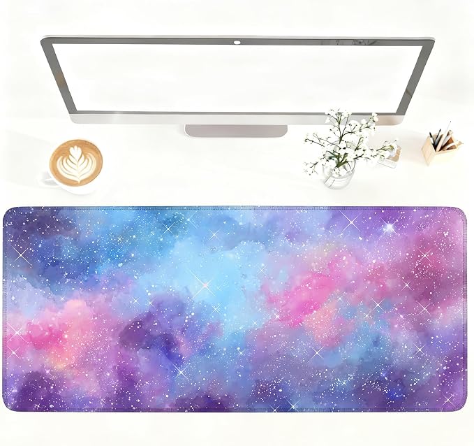 Galaxy Mouse Pad Large, Extended Gaming Desk Mat – 335.43 x 15.75 in – by LEIWEIHOPE
