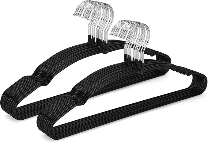 TOPIA HANGER Metal Hangers 20 Pack, Non Slip Clothes Hangers Space Saving by TOPIAHANGER