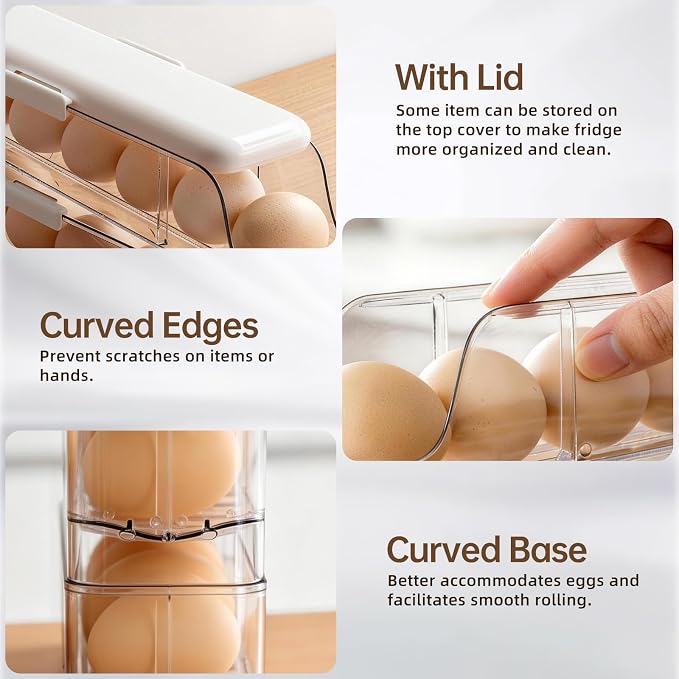 PAVSTINE 2-Tier Auto Rolling Egg Holder - Image 7