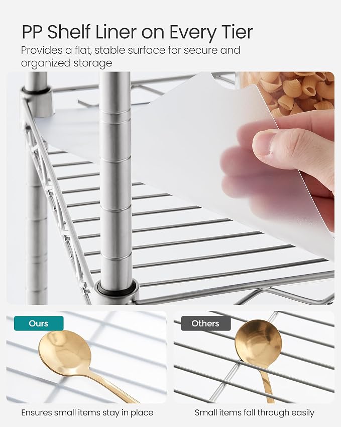 SONGMICS Storage Shelf, Bathroom Shelf, removable hook, extendable design - Image 4