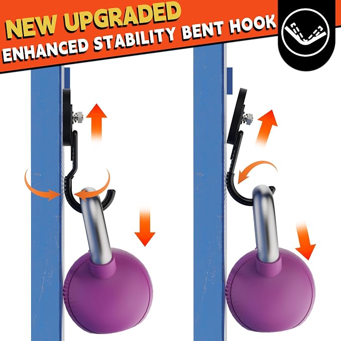ULIBERMAGNET New Upgraded Garage Magnetic Hooks, 2 Pack Black Heavy Duty Large - Image 5