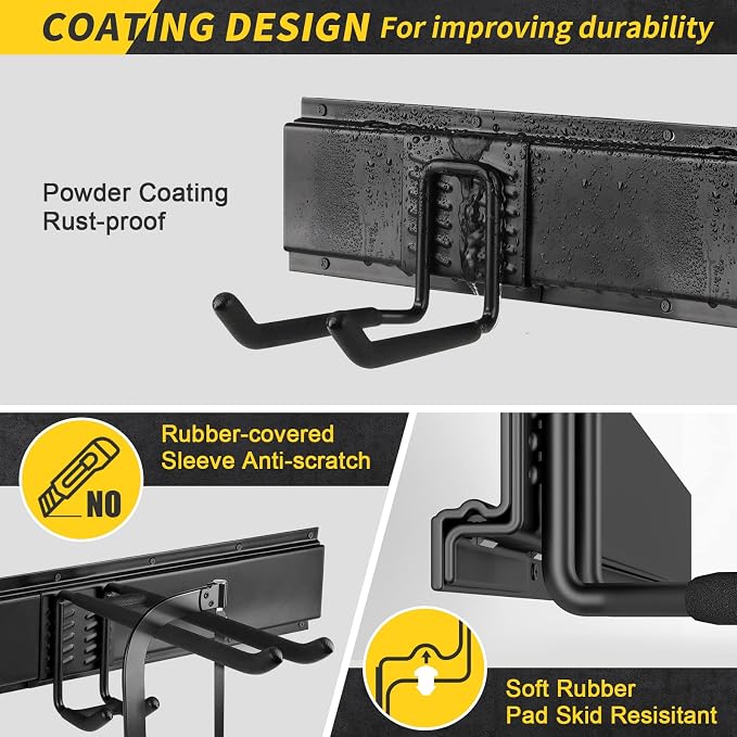 48" Garage Tool Organizer Wall Mount, 440lbs Garden Garage Storage Garage - Image 4