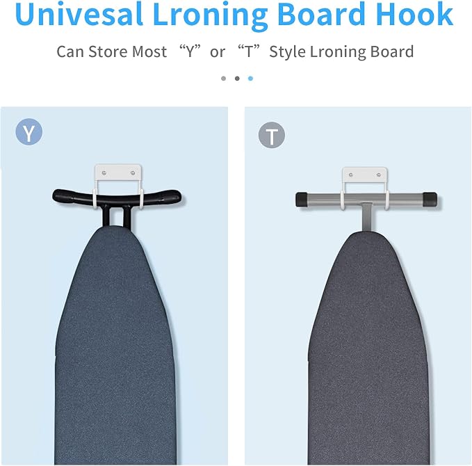 BiJun Ironing Board Holder Wall Mount, Ironing Board Hanger - Image 3