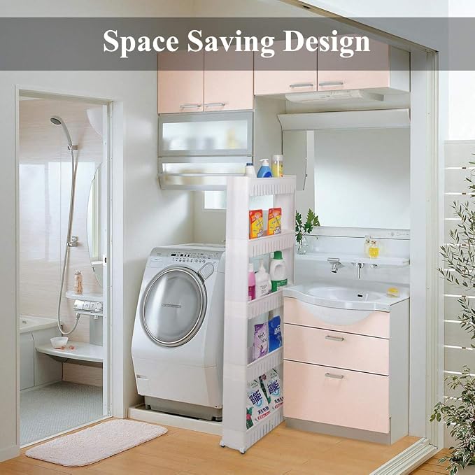Laundry Room Organizer, Mobile Shelving Unit Organizer - Image 6