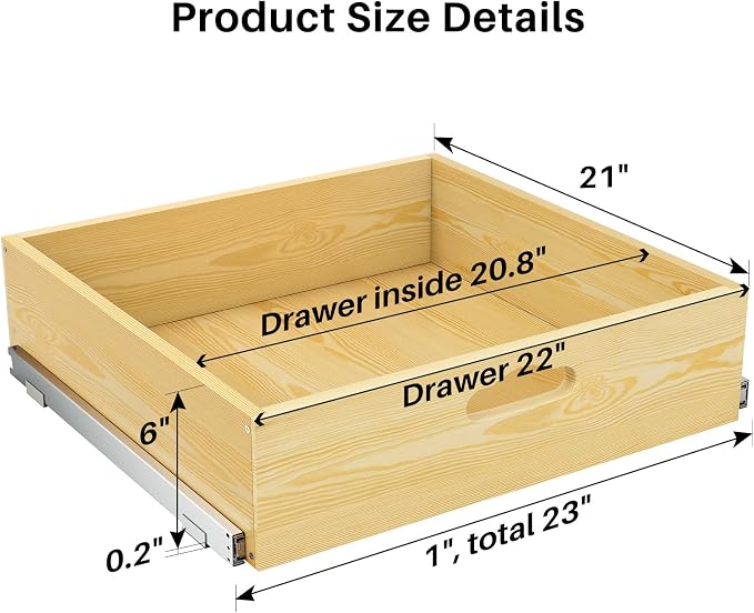 Pull Out Cabinet Organizer, Soft Close Slide Out Solid Wooden Drawers, Heavy - Image 2