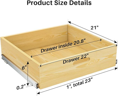 Pull Out Cabinet Organizer, Soft Close Slide Out Solid Wooden Drawers, Heavy - Image 2