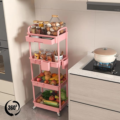 4 Tier Rolling Utility Cart - Image 4