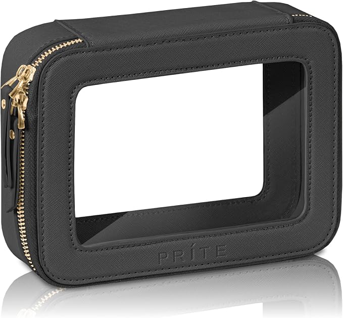 Prite Clear Makeup Bag Cosmetic Organizer Case Waterproof Travel Toiletry Bag by Prite