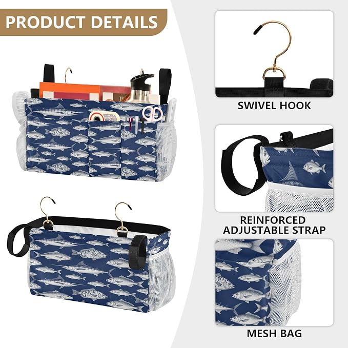 Bedside pouching Organizer Storage Bag Dorm Bed - Image 5