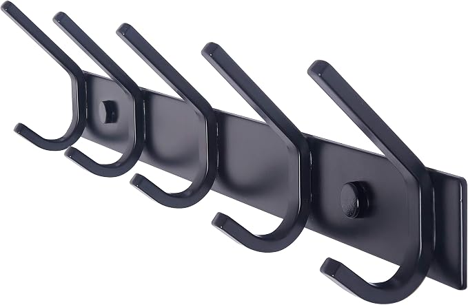 WEBI Coat Rack Wall Mounted, 5 Coat Hooks by WEBI