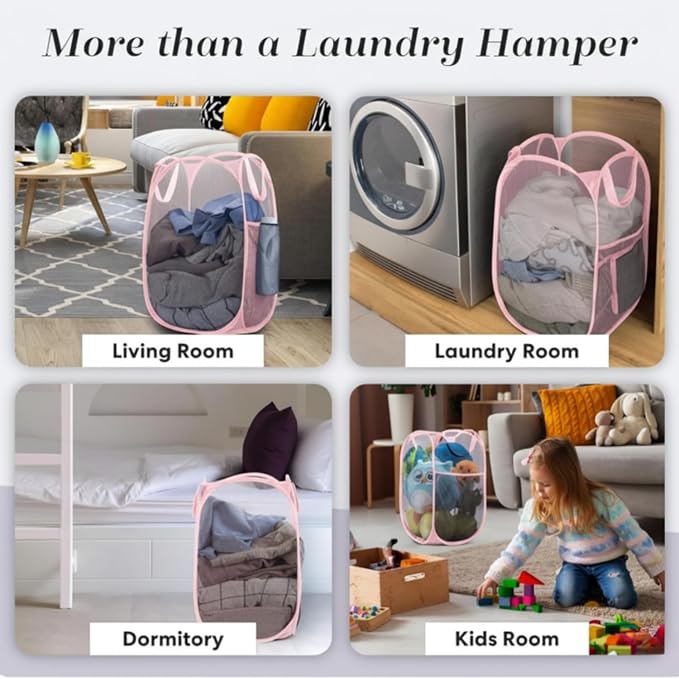Handy Laundry Collapsible Mesh Pop Up Hamper - Image 8