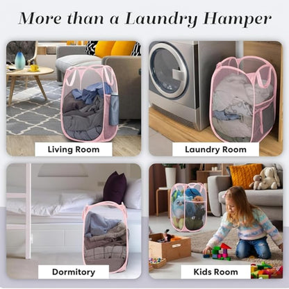 Handy Laundry Collapsible Mesh Pop Up Hamper - Image 8