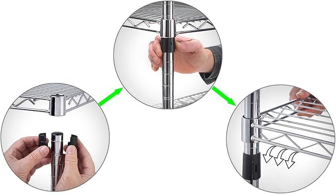 18" Deep x 24" Wide x 74" Height Wire Shelving Kit | 4-Tier | NSF Commercial - Image 4