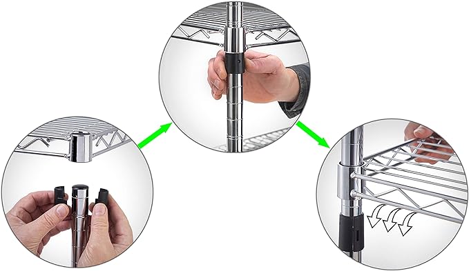 14" Deep x 72" Wide x 64" Height Wire Shelving Kit | 4-Tier | NSF Commercial - Image 4