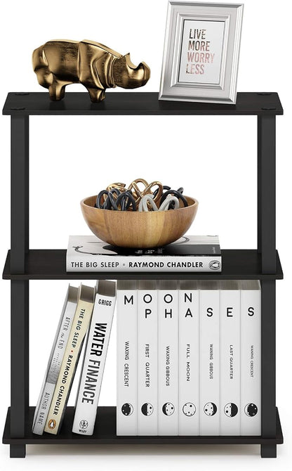 Furinno TURN-S-TUBE Storage Shelves, 3-Tier Book Shelf, Corner Shelf, Toolless - Image 4