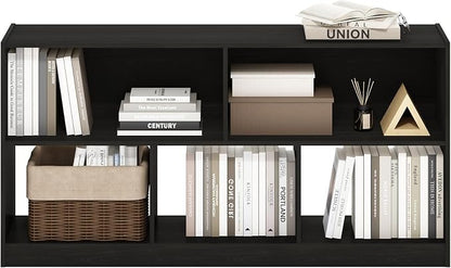 Furinno DALY Book Shelf, 5-Cube Bookshelf, Horizontal Cube Storage Organizer - Image 4