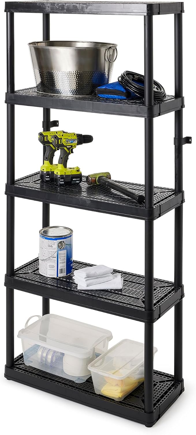 Gracious Living 5 Shelf Fixed Height Ventilated Medium Duty Storage Unit - Image 6