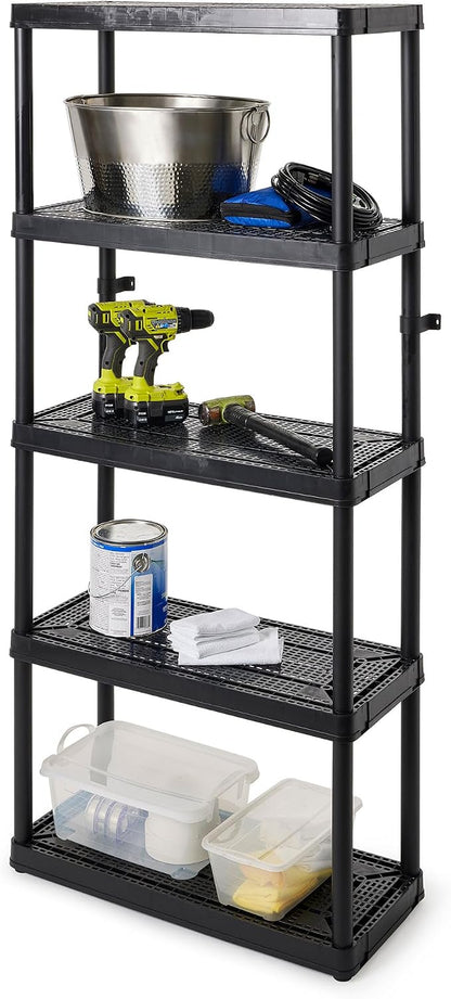 Gracious Living 5 Shelf Fixed Height Ventilated Medium Duty Storage Unit 14 x - Image 8