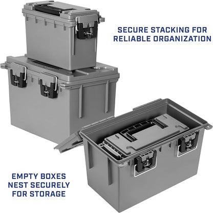 Sheffield Ammo Box Made in USA, Stackable Lockable Ammo Storage Box, Water & - Image 8
