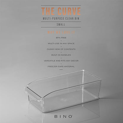 BINO | Plastic Storage Bins, Small | THE CURVE COLLECTION | Multi-Use Organizer - Image 2