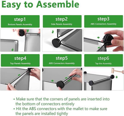 C&AHOME 16-Cube Storage Organizer, Plastic Shelves Units, DIY Closet Organizer - Image 6