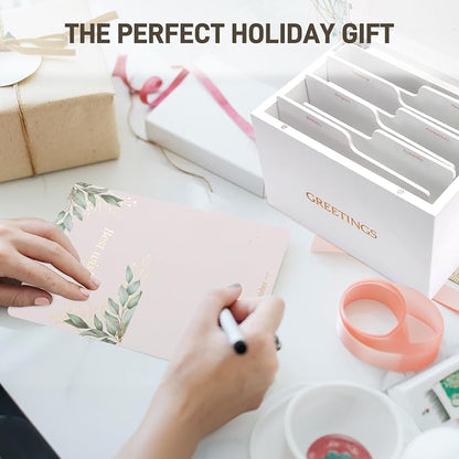 Large Bamboo Greeting Card Organizer Box - Image 8