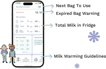 Cubtale Smart Milk Bag Labels – Breast Milk Expiration, Inventory & Storage - Image 5