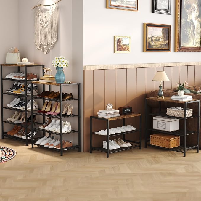 HOMEFORT 4-Tier Shoe Rack Organizer, Shoe Tower - Image 6