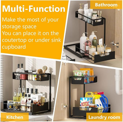 Ceetug Under Kitchen Sink Organizers and Storage, 1 Pack | Slide Out Drawer - Image 6