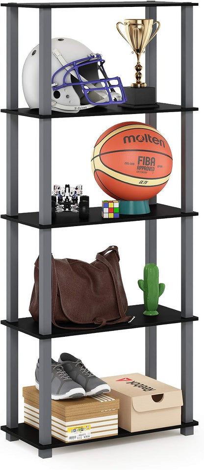 Furinno Turn-N-Tube 5-Tier Multipurpose Shelf / Display Rack / Storage Shelf / by Furinno-FitsYourSpaceFitsYourBudget