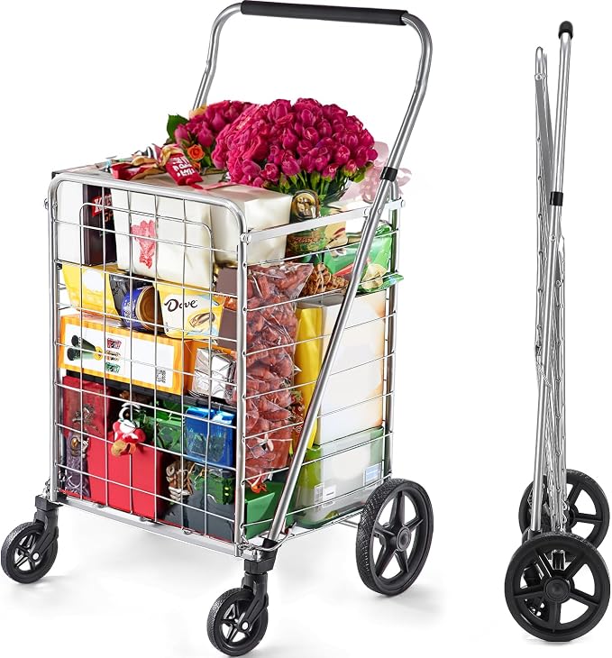 Wellmax Folding Grocery Cart - Image 9