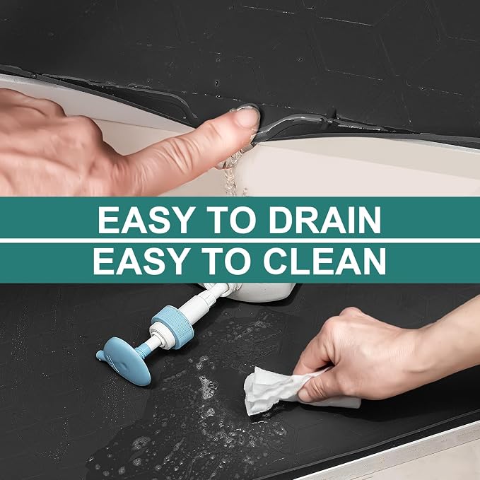 Under Sink Mat, Kitchen Cabinet Shelf Protector, Fits 36 inch Standard Cabinet - Image 3