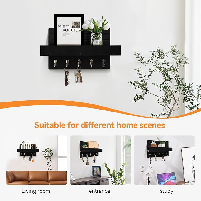Key Holder Wall Mount, Decorative Key Rack - Image 8