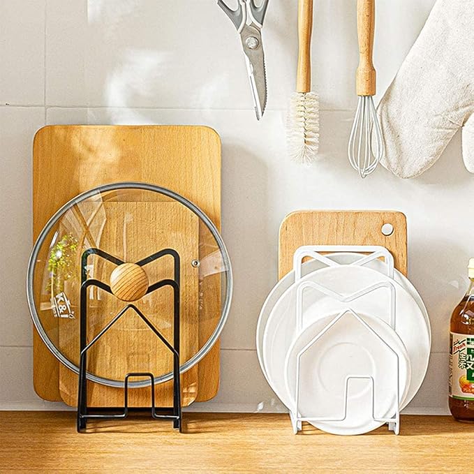 SUNFICON Cutting Board Rack Chopping Board Organizer Stand Holder Kitchen - Image 3