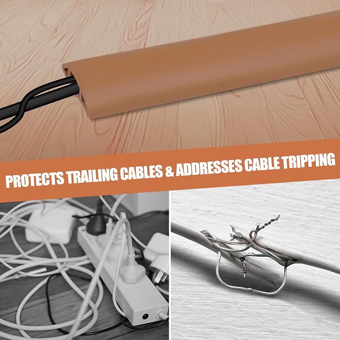 Floor Cord Cover Self Adhesive Cord Hider, 3.3FT Cable Management, Extension - Image 6